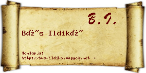 Bús Ildikó névjegykártya