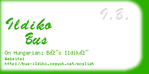ildiko bus business card